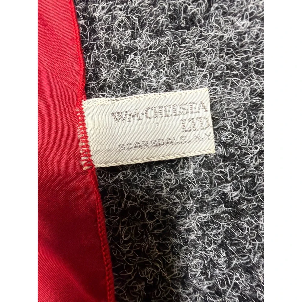 Vintage Wm Chelsea Scarf Womens OS Red Nebraska Lincoln Silk Logo Husker Boho